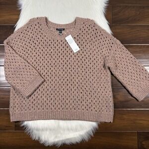 Eileen‎ Fisher Women's Size Medium Opal Peruvian Alpaca Crew Neck Sweater Top